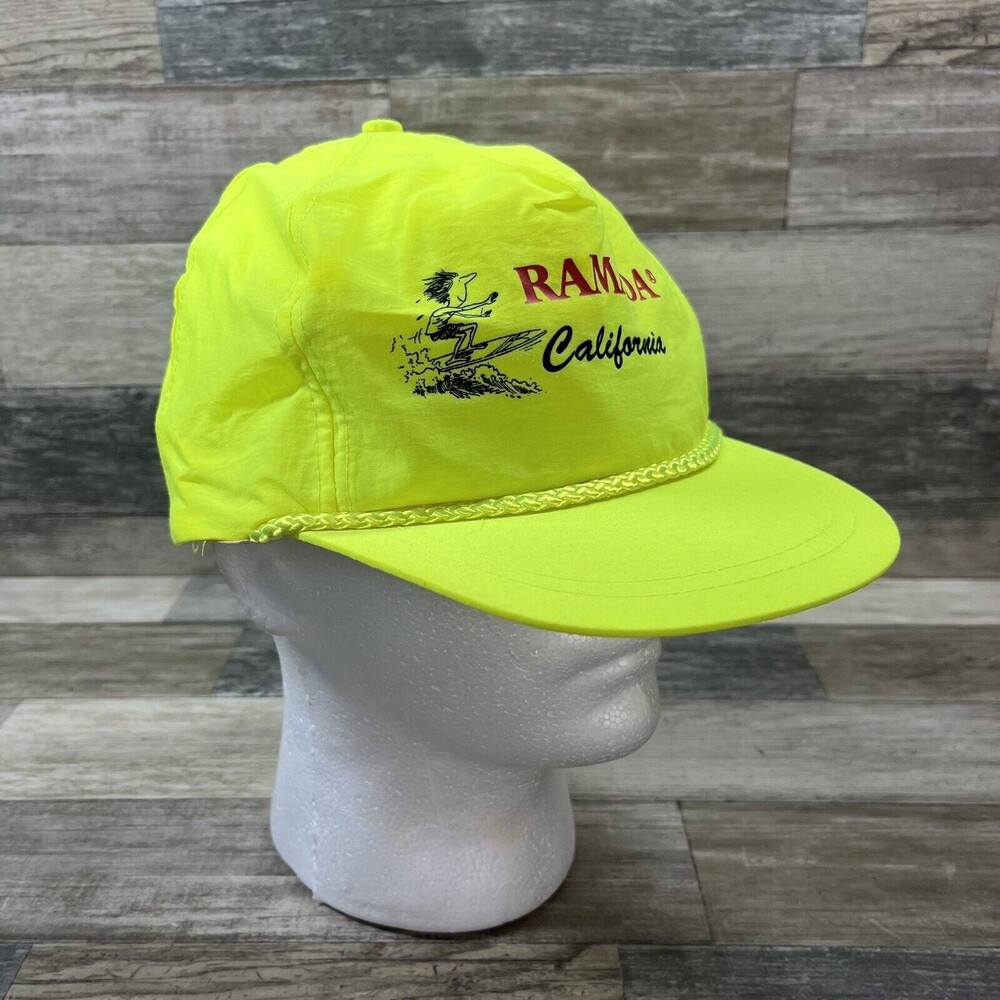 Vintage Ramada California SnapBack Hat Yellow One Size KC Hotel
